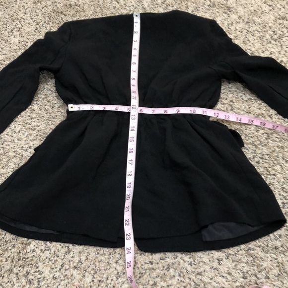 A.L.C. Collins Blazer Jacket Size 2 Black Cinch Waist - Picture 7 of 8